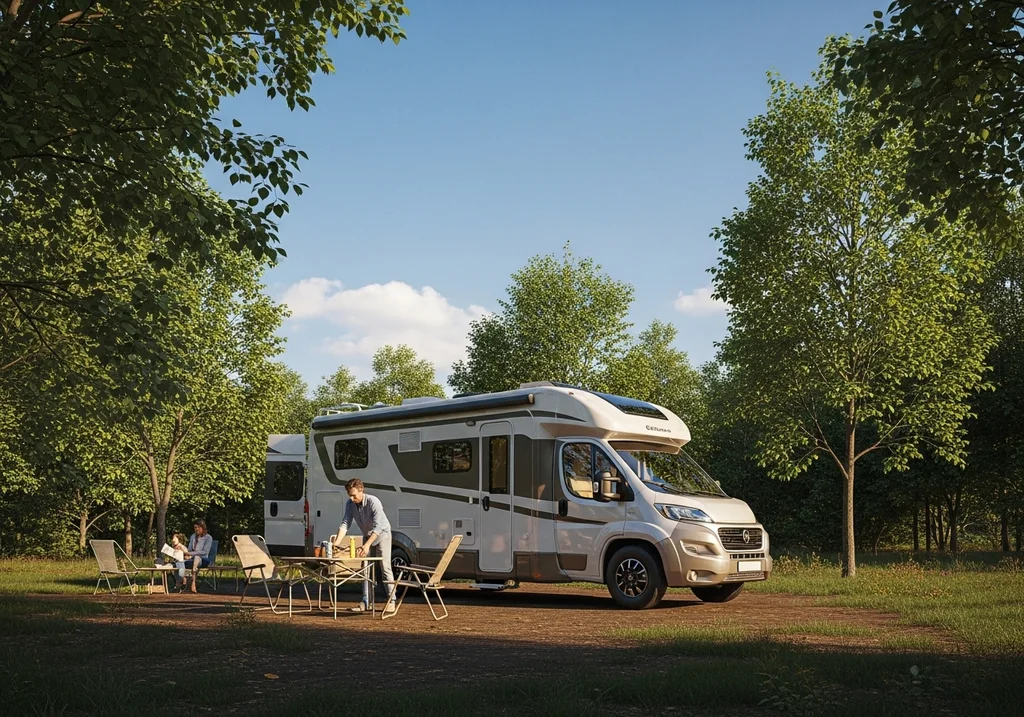 camping car nature famille