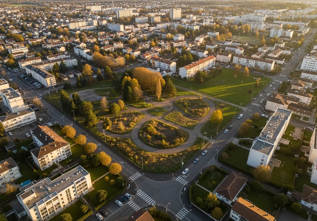 vue aerienne quartier vitrolles